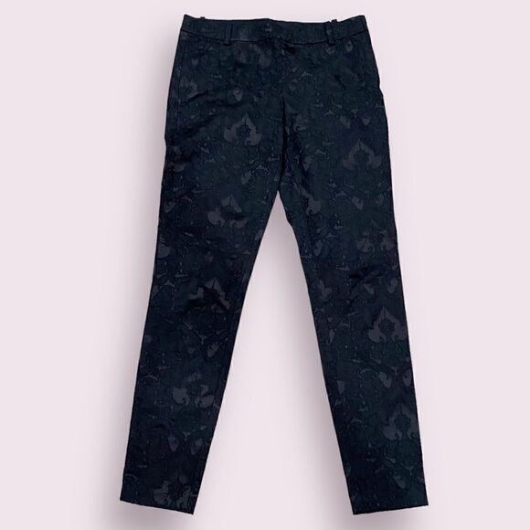 H&M Jacquard Floral Print Trouser Pant Size 8 - Picture 1 of 9